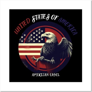 American eagle, 4th of july, usa flag Posters and Art